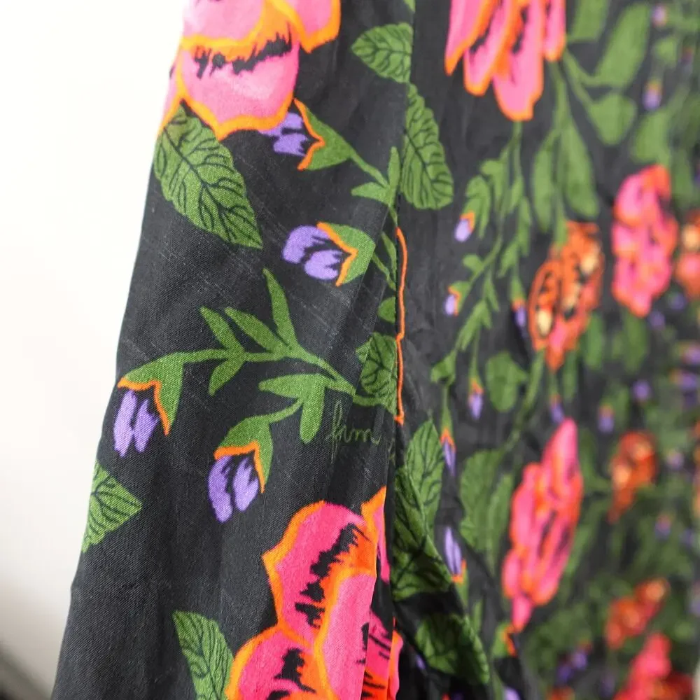 Farm Rio for Anthropologie Printed Smocked Jumpsuit Size Medium broken zipper - Picture 10 of 12